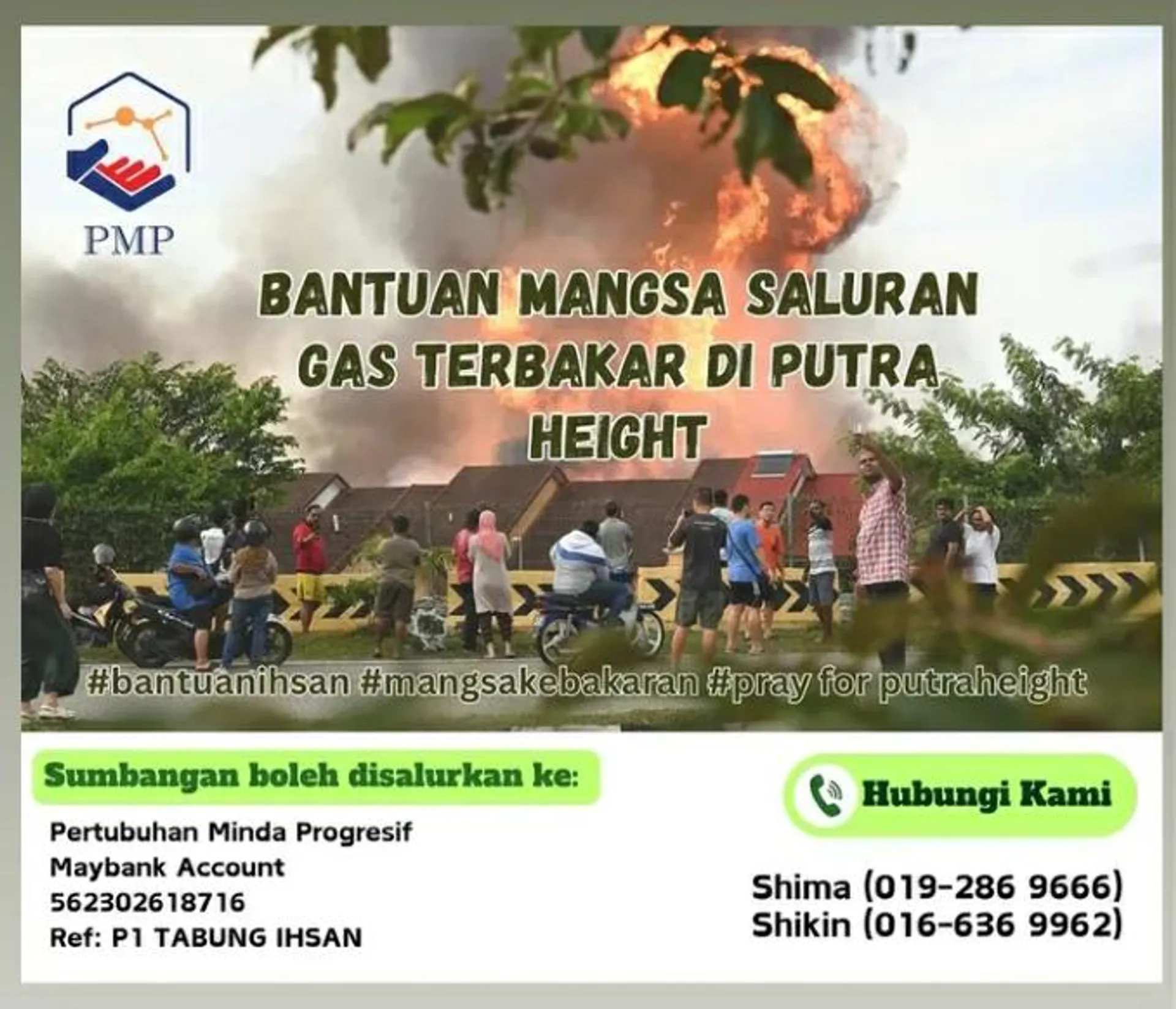BANTUAN MANGSA KEBAKARAN PAIP GAS DI PUTRA HEIGHTS