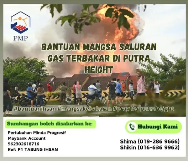 BANTUAN MANGSA KEBAKARAN PAIP GAS DI PUTRA HEIGHTS