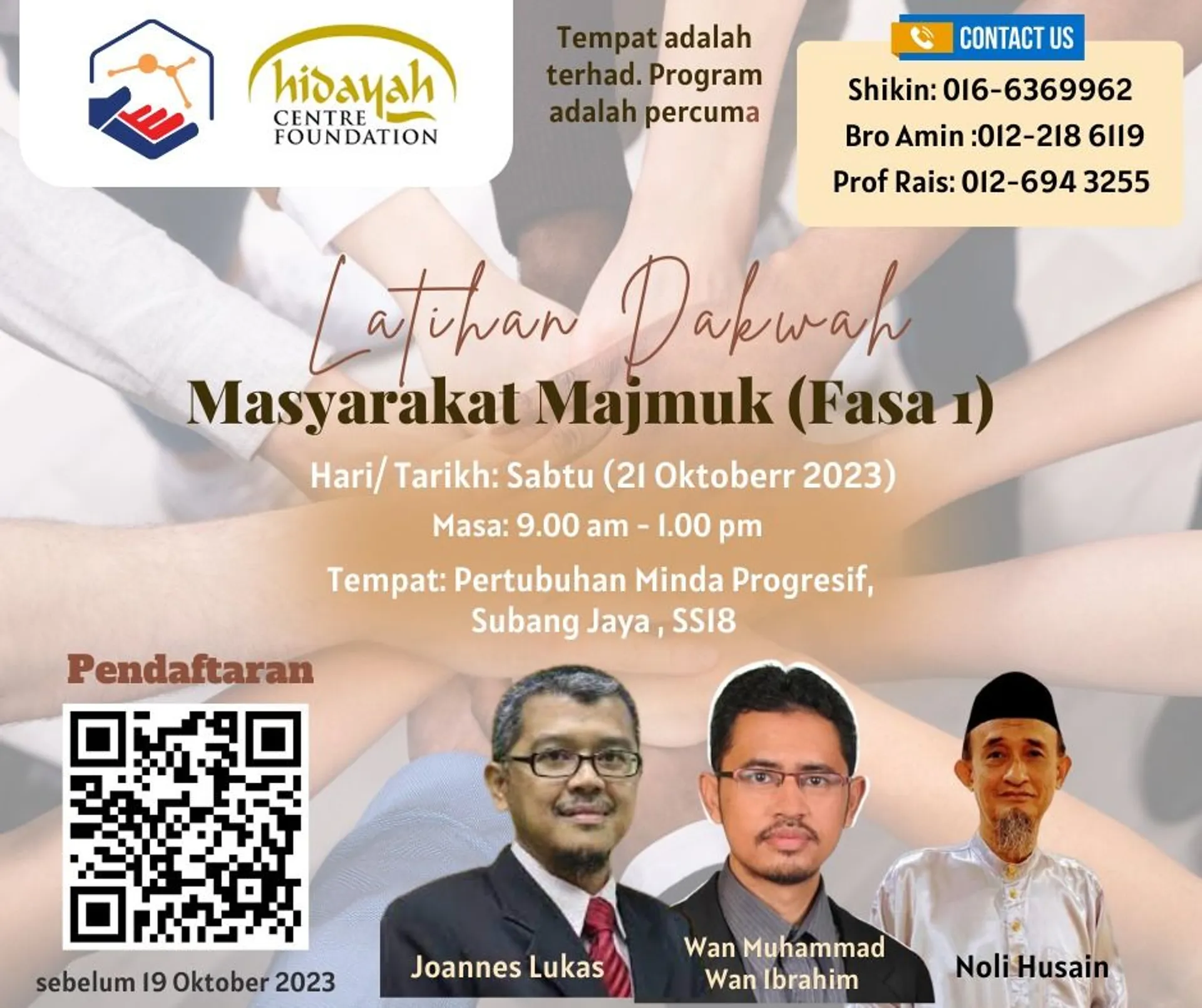 LATIHAN DAKWAH MASYARAKAT MAJMUK (FASA 1).