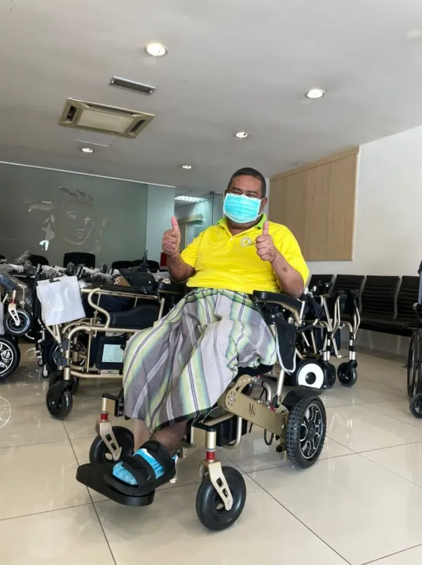 MOTORISED WHEELCHAIR FOR EX JOURNALIST
