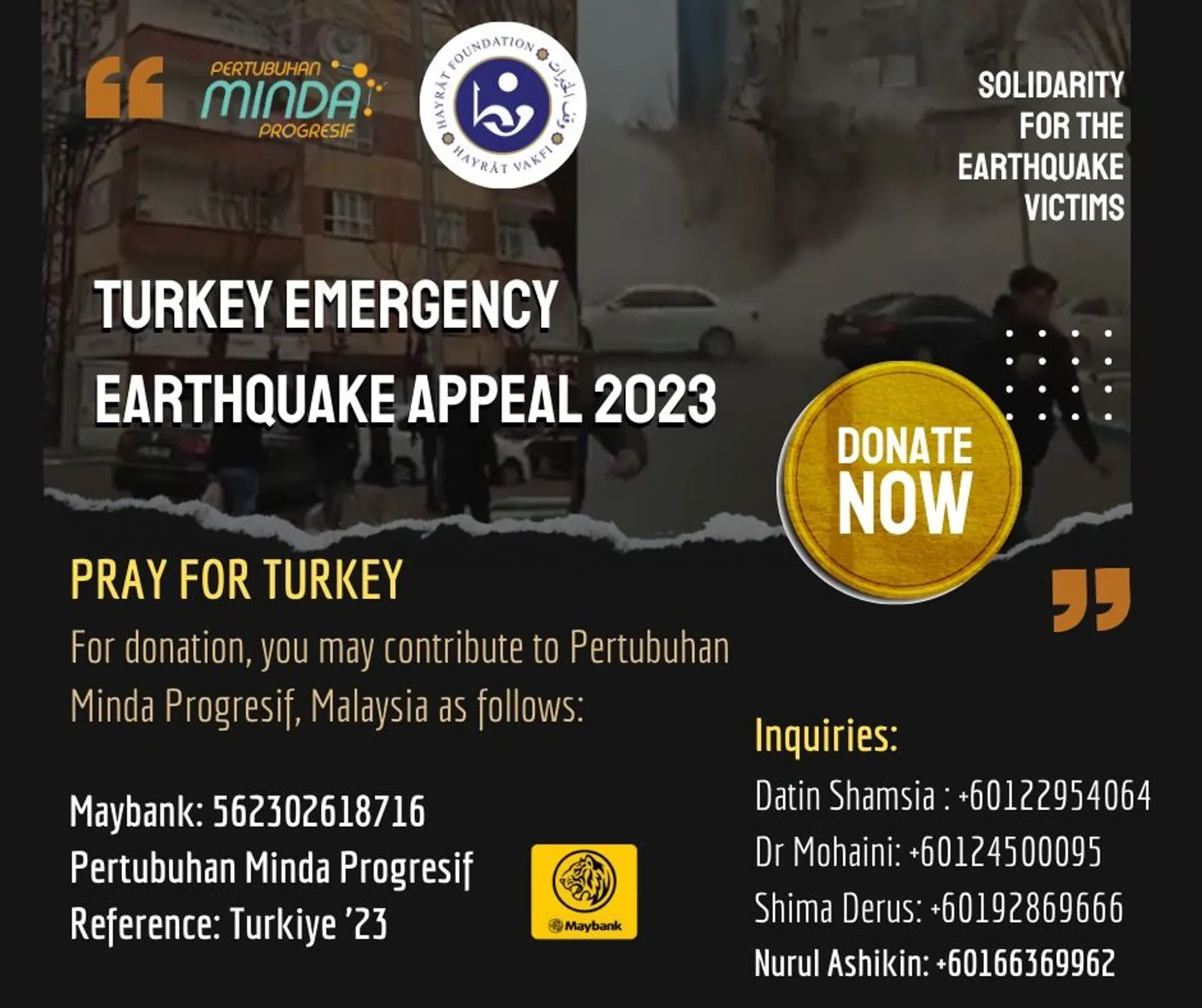 AID MISSION FOR EARTHQUAKE VICTIM IN TURKIYE 2023